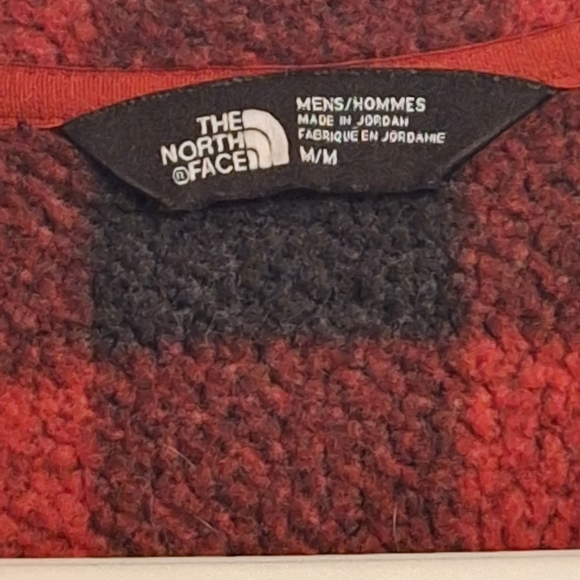 The North Face Red and Black Plaid Fleece Pullover - Picture 6 of 7